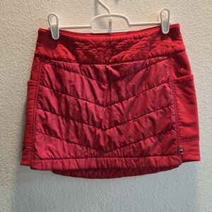 Smartwool Red Quilted Mini Skirt
